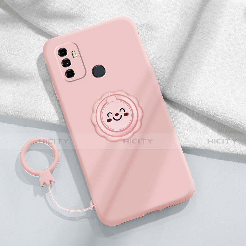 Silikon Hülle Handyhülle Ultra Dünn Flexible Schutzhülle 360 Grad Ganzkörper Tasche S01 für Oppo A32 Rosa