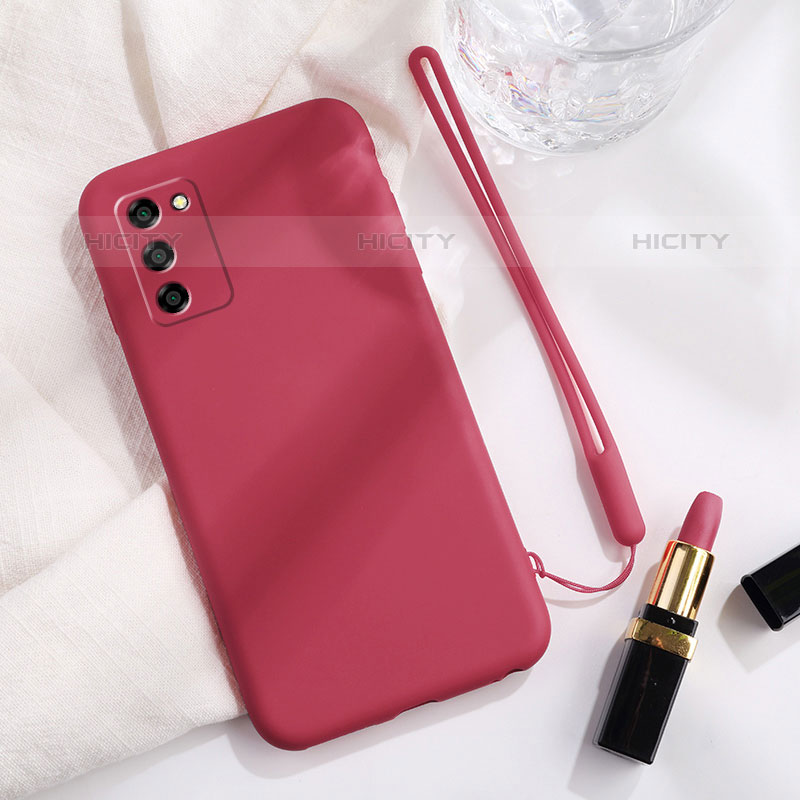 Silikon Hülle Handyhülle Ultra Dünn Flexible Schutzhülle 360 Grad Ganzkörper Tasche S01 für Oppo A55S 5G Rot