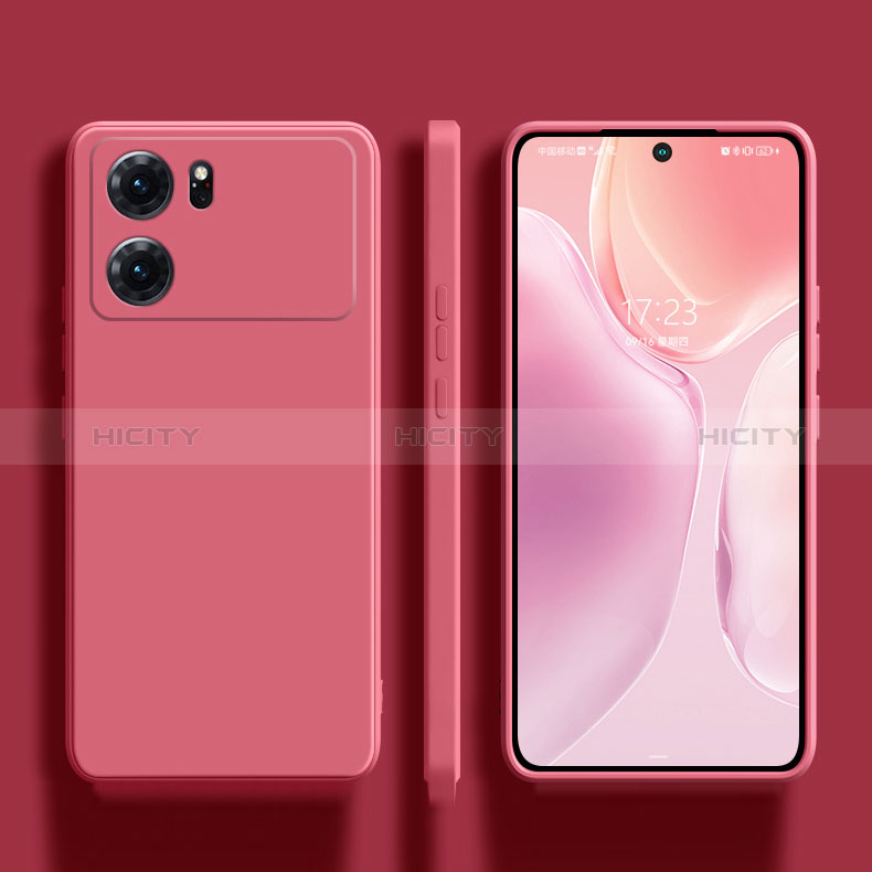 Silikon Hülle Handyhülle Ultra Dünn Flexible Schutzhülle 360 Grad Ganzkörper Tasche S01 für Oppo K10 5G Pink