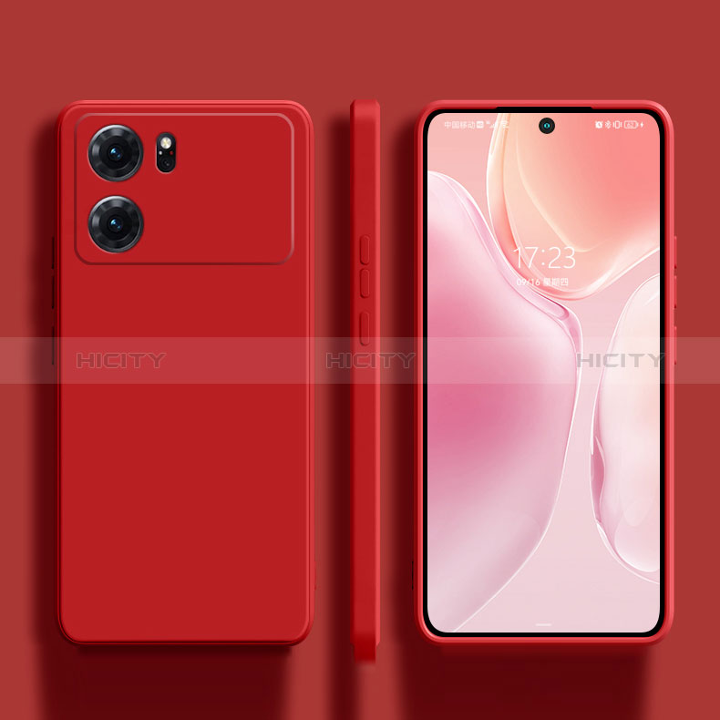 Silikon Hülle Handyhülle Ultra Dünn Flexible Schutzhülle 360 Grad Ganzkörper Tasche S01 für Oppo K10 5G Rot