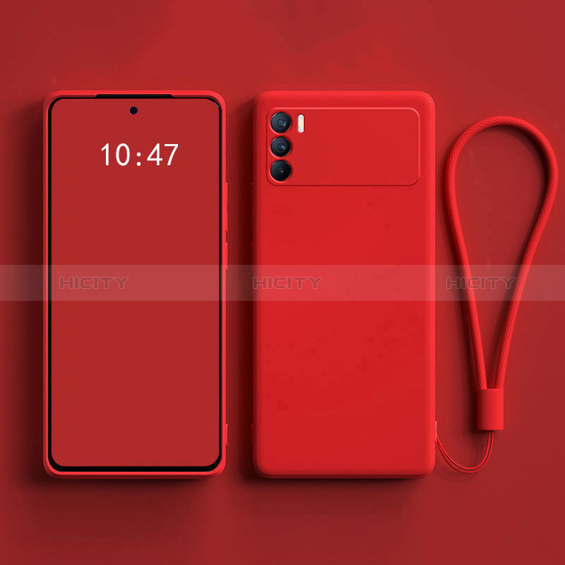 Silikon Hülle Handyhülle Ultra Dünn Flexible Schutzhülle 360 Grad Ganzkörper Tasche S01 für Oppo K9 Pro 5G Rot Plus