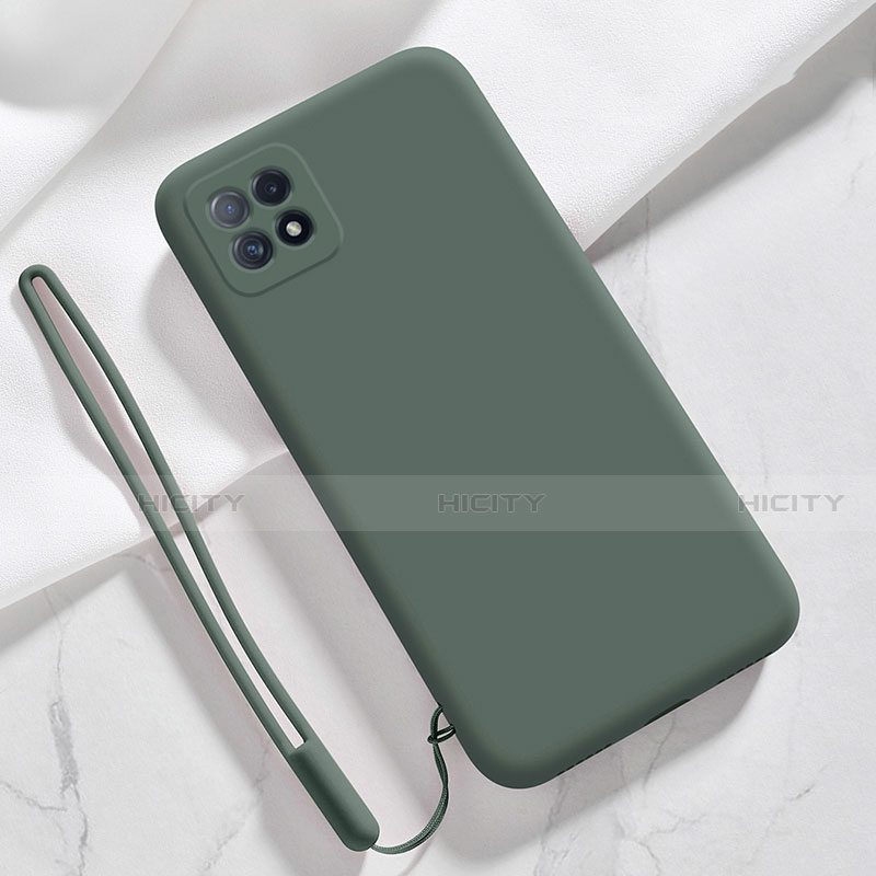 Silikon Hülle Handyhülle Ultra Dünn Flexible Schutzhülle 360 Grad Ganzkörper Tasche S01 für Oppo Reno4 SE 5G Nachtgrün