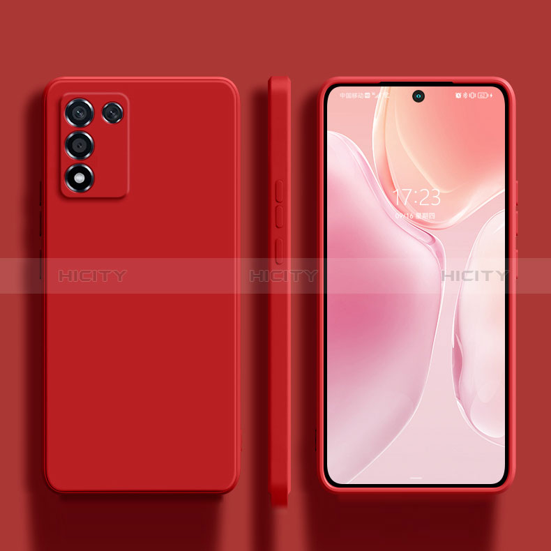 Silikon Hülle Handyhülle Ultra Dünn Flexible Schutzhülle 360 Grad Ganzkörper Tasche S01 für Realme Q3t 5G Rot Plus