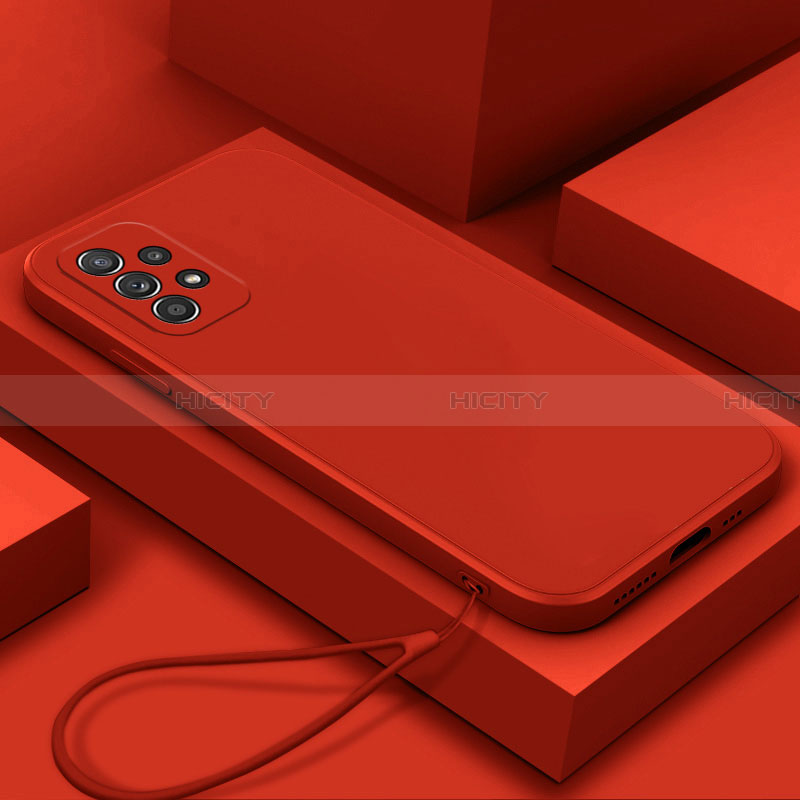 Silikon Hülle Handyhülle Ultra Dünn Flexible Schutzhülle 360 Grad Ganzkörper Tasche S01 für Samsung Galaxy A32 4G Rot Plus