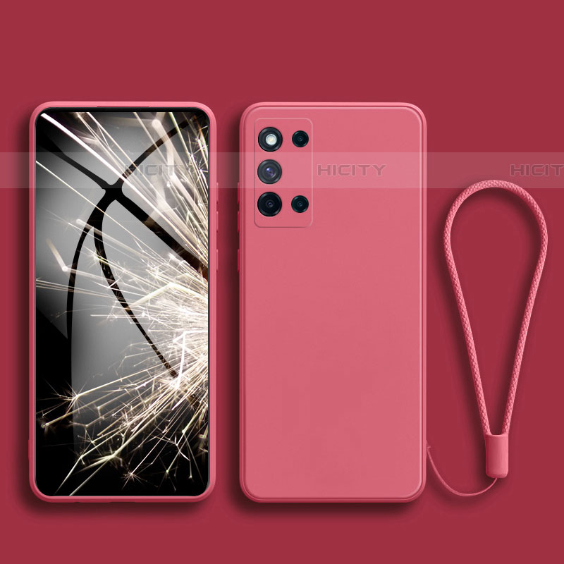 Silikon Hülle Handyhülle Ultra Dünn Flexible Schutzhülle 360 Grad Ganzkörper Tasche S01 für Samsung Galaxy F52 5G Pink Plus