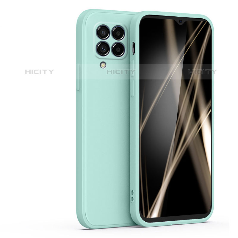 Silikon Hülle Handyhülle Ultra Dünn Flexible Schutzhülle 360 Grad Ganzkörper Tasche S01 für Samsung Galaxy M22 4G Cyan Plus