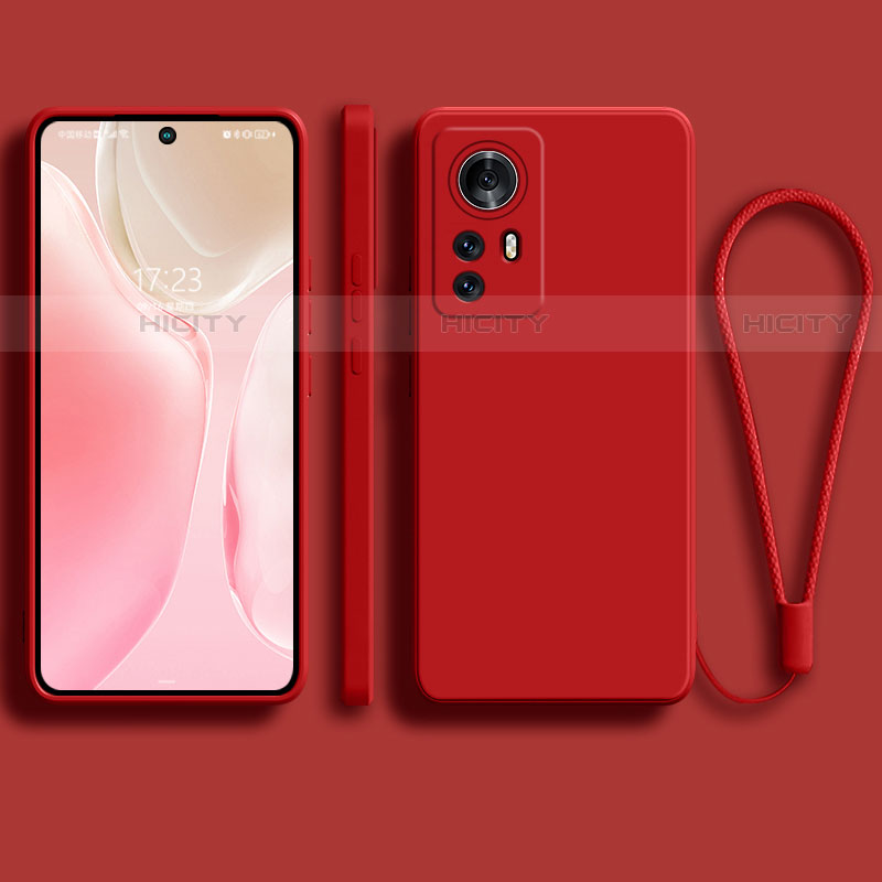 Silikon Hülle Handyhülle Ultra Dünn Flexible Schutzhülle 360 Grad Ganzkörper Tasche S01 für Xiaomi Mi 12 Pro 5G Rot Plus