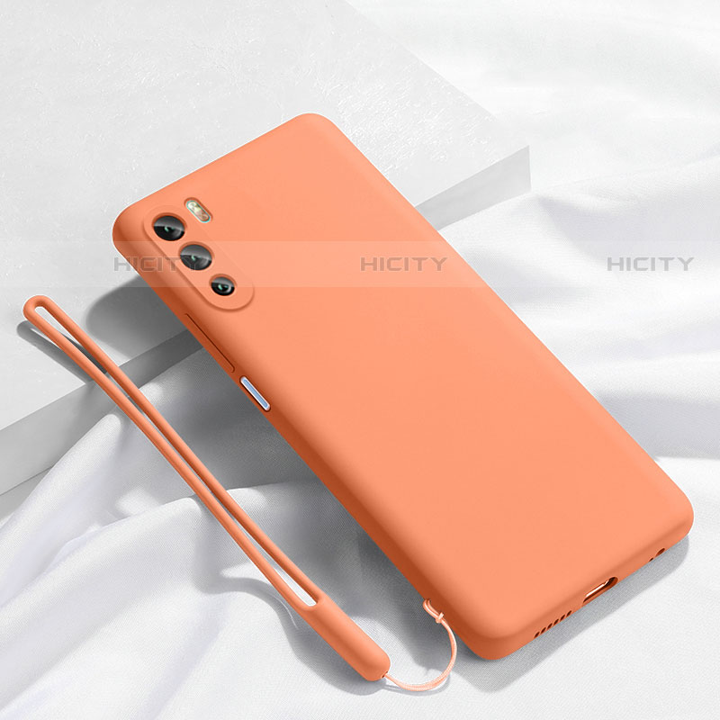 Silikon Hülle Handyhülle Ultra Dünn Flexible Schutzhülle 360 Grad Ganzkörper Tasche S02 für Huawei Mate 40 Lite 5G Orange Plus