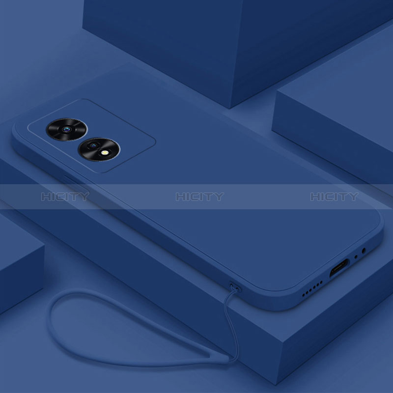 Silikon Hülle Handyhülle Ultra Dünn Flexible Schutzhülle 360 Grad Ganzkörper Tasche S02 für Oppo A58 5G Blau