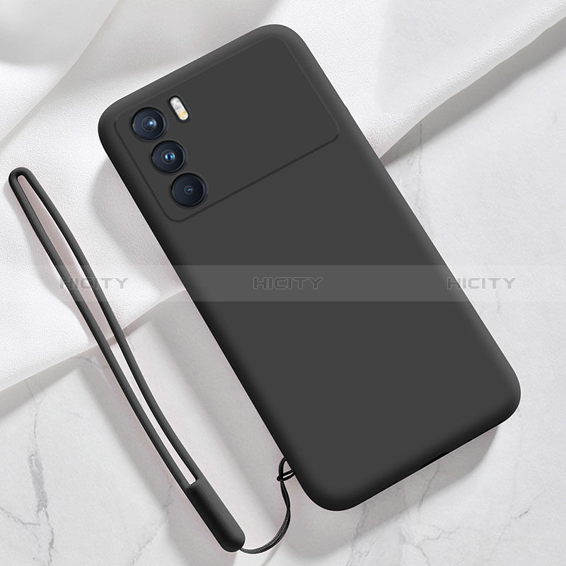 Silikon Hülle Handyhülle Ultra Dünn Flexible Schutzhülle 360 Grad Ganzkörper Tasche S02 für Oppo K9 Pro 5G Schwarz Plus