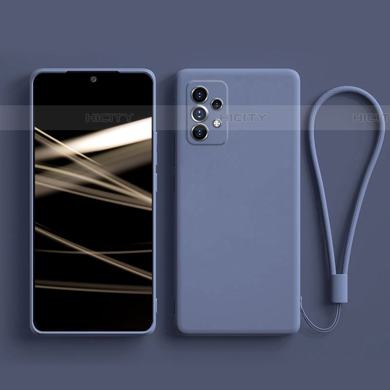 Silikon Hülle Handyhülle Ultra Dünn Flexible Schutzhülle 360 Grad Ganzkörper Tasche S02 für Samsung Galaxy A33 5G Lavendel Grau Plus