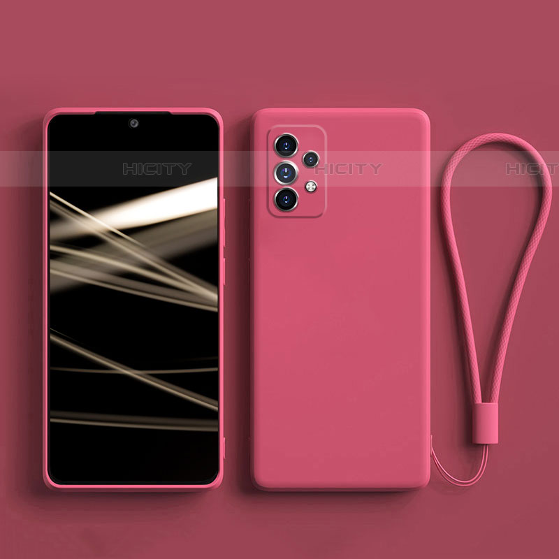 Silikon Hülle Handyhülle Ultra Dünn Flexible Schutzhülle 360 Grad Ganzkörper Tasche S02 für Samsung Galaxy A72 4G Pink Plus