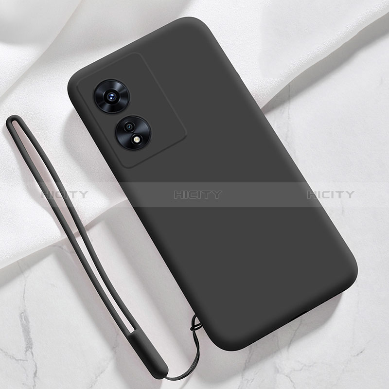 Silikon Hülle Handyhülle Ultra Dünn Flexible Schutzhülle 360 Grad Ganzkörper Tasche S03 für Oppo A1 Pro 5G Schwarz Plus