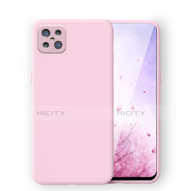 Silikon Hülle Handyhülle Ultra Dünn Flexible Schutzhülle 360 Grad Ganzkörper Tasche S03 für Oppo A92s 5G Rosa Plus