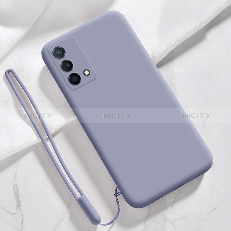 Silikon Hülle Handyhülle Ultra Dünn Flexible Schutzhülle 360 Grad Ganzkörper Tasche S03 für Oppo K9 5G Lavendel Grau Plus