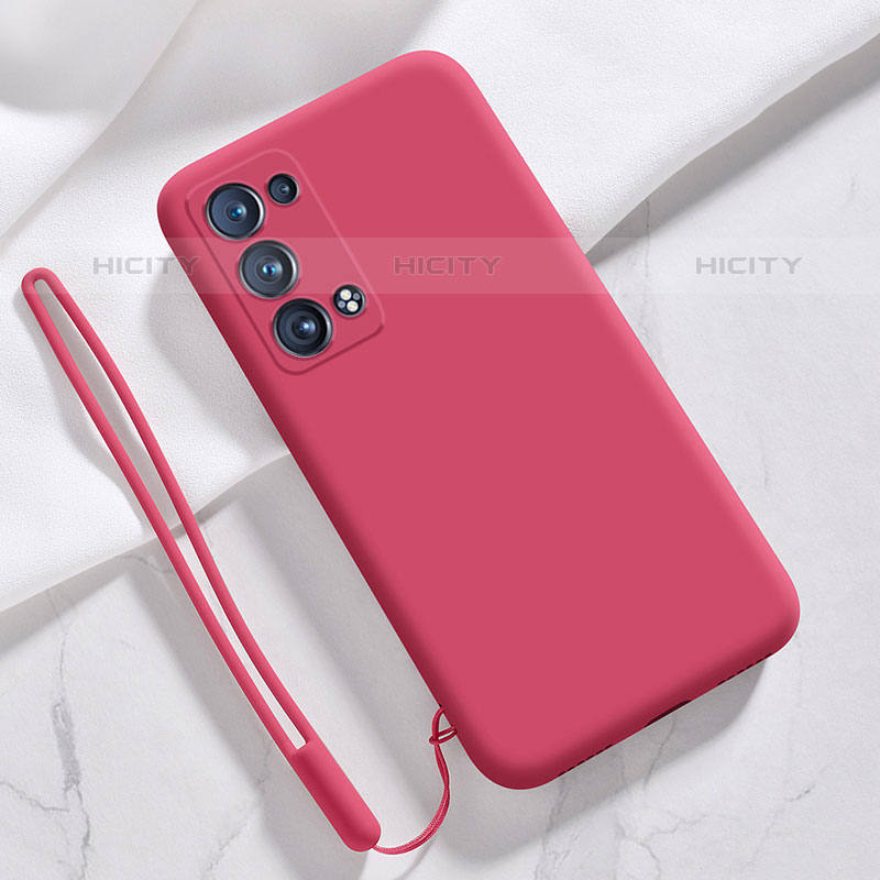 Silikon Hülle Handyhülle Ultra Dünn Flexible Schutzhülle 360 Grad Ganzkörper Tasche S03 für Oppo Reno6 Pro+ Plus 5G Rot Plus