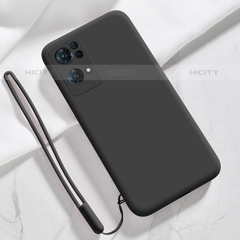 Silikon Hülle Handyhülle Ultra Dünn Flexible Schutzhülle 360 Grad Ganzkörper Tasche S03 für Oppo Reno7 Pro 5G Schwarz