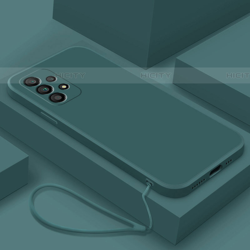 Silikon Hülle Handyhülle Ultra Dünn Flexible Schutzhülle 360 Grad Ganzkörper Tasche S03 für Samsung Galaxy A53 5G Grün Plus