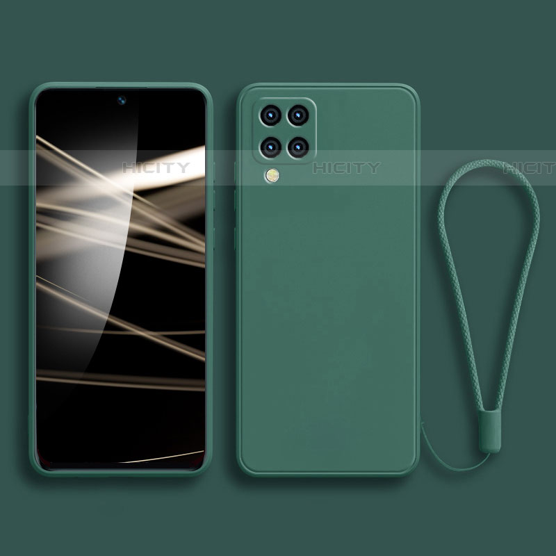 Silikon Hülle Handyhülle Ultra Dünn Flexible Schutzhülle 360 Grad Ganzkörper Tasche S03 für Samsung Galaxy F22 4G Nachtgrün Plus