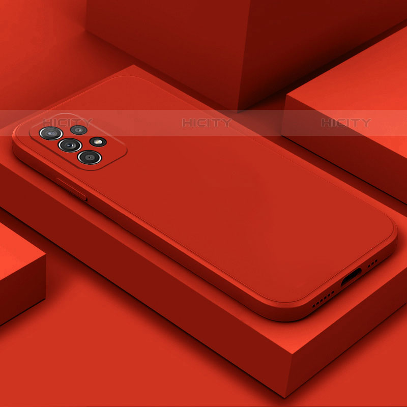 Silikon Hülle Handyhülle Ultra Dünn Flexible Schutzhülle 360 Grad Ganzkörper Tasche S03 für Samsung Galaxy M32 5G Rot Plus