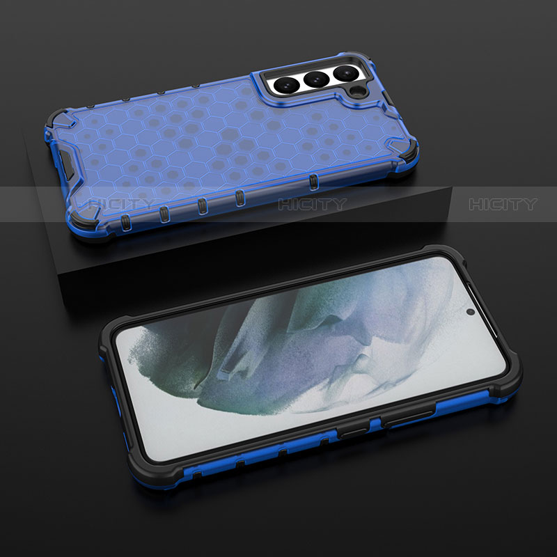 Silikon Hülle Handyhülle Ultra Dünn Flexible Schutzhülle 360 Grad Ganzkörper Tasche S03 für Samsung Galaxy S22 Plus 5G Blau Plus