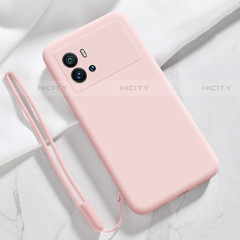 Silikon Hülle Handyhülle Ultra Dünn Flexible Schutzhülle 360 Grad Ganzkörper Tasche S03 für Vivo iQOO 9 Pro 5G Rosa