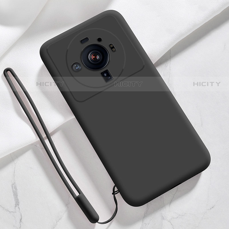 Silikon Hülle Handyhülle Ultra Dünn Flexible Schutzhülle 360 Grad Ganzkörper Tasche S03 für Xiaomi Mi 12S Ultra 5G Schwarz Plus