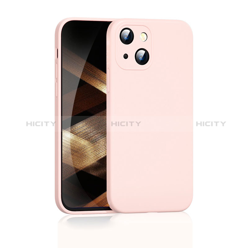 Silikon Hülle Handyhülle Ultra Dünn Flexible Schutzhülle 360 Grad Ganzkörper Tasche S05 für Apple iPhone 15 Rosegold Plus