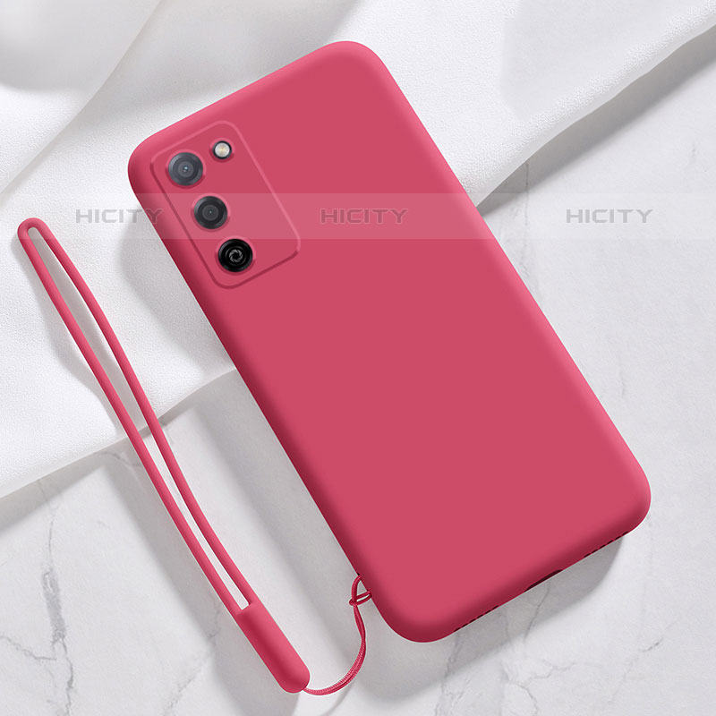 Silikon Hülle Handyhülle Ultra Dünn Flexible Schutzhülle 360 Grad Ganzkörper Tasche S05 für Oppo A55 5G Rot Plus