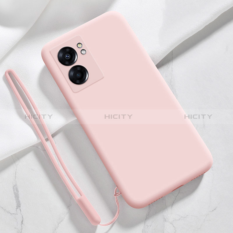 Silikon Hülle Handyhülle Ultra Dünn Flexible Schutzhülle 360 Grad Ganzkörper Tasche S05 für Oppo A77 5G Rosa Plus