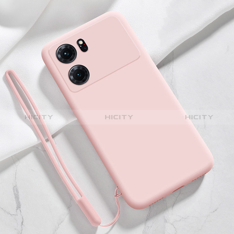 Silikon Hülle Handyhülle Ultra Dünn Flexible Schutzhülle 360 Grad Ganzkörper Tasche S05 für Oppo K10 5G Rosa