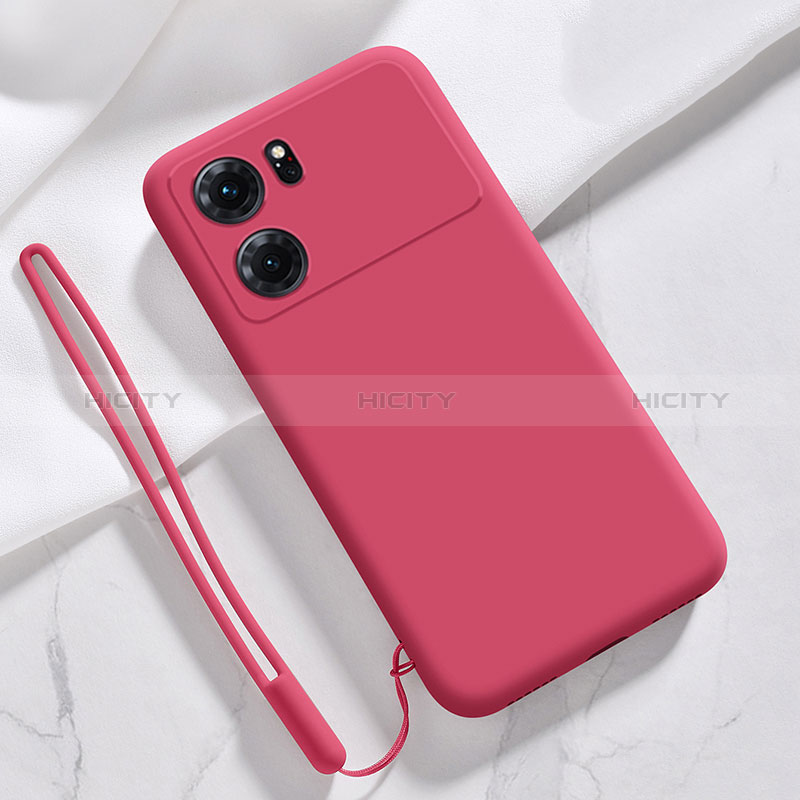 Silikon Hülle Handyhülle Ultra Dünn Flexible Schutzhülle 360 Grad Ganzkörper Tasche S05 für Oppo K10 5G Rot