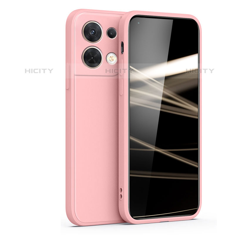 Silikon Hülle Handyhülle Ultra Dünn Flexible Schutzhülle 360 Grad Ganzkörper Tasche S05 für Oppo Reno9 5G Rosa Plus