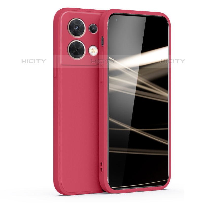 Silikon Hülle Handyhülle Ultra Dünn Flexible Schutzhülle 360 Grad Ganzkörper Tasche S05 für Oppo Reno9 Pro 5G Pink Plus