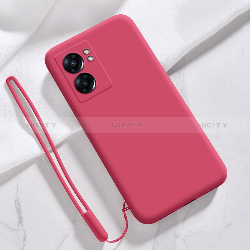 Silikon Hülle Handyhülle Ultra Dünn Flexible Schutzhülle 360 Grad Ganzkörper Tasche S05 für Realme Q5i 5G Rot