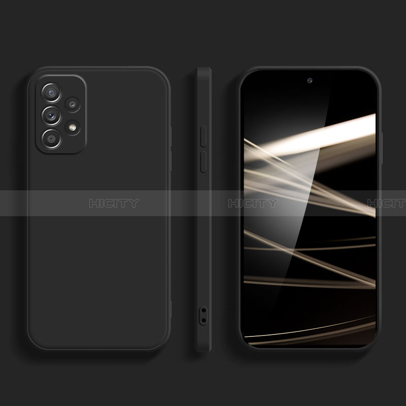 Silikon Hülle Handyhülle Ultra Dünn Flexible Schutzhülle 360 Grad Ganzkörper Tasche S05 für Samsung Galaxy A32 4G Schwarz Plus