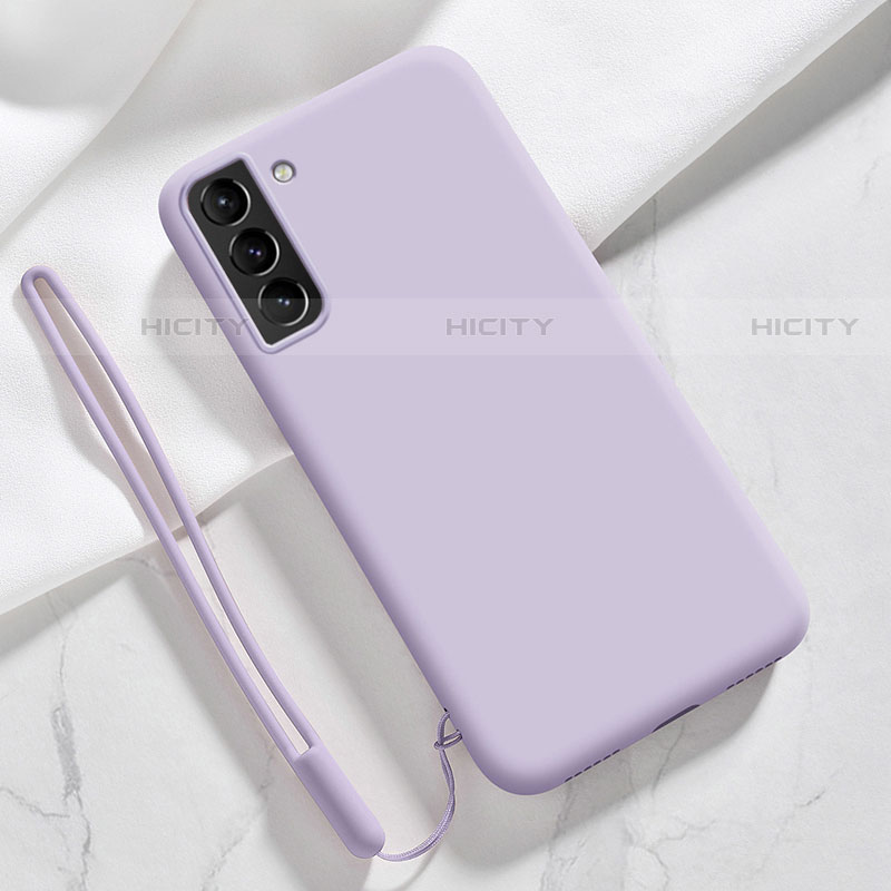 Silikon Hülle Handyhülle Ultra Dünn Flexible Schutzhülle 360 Grad Ganzkörper Tasche S05 für Samsung Galaxy S21 5G Violett