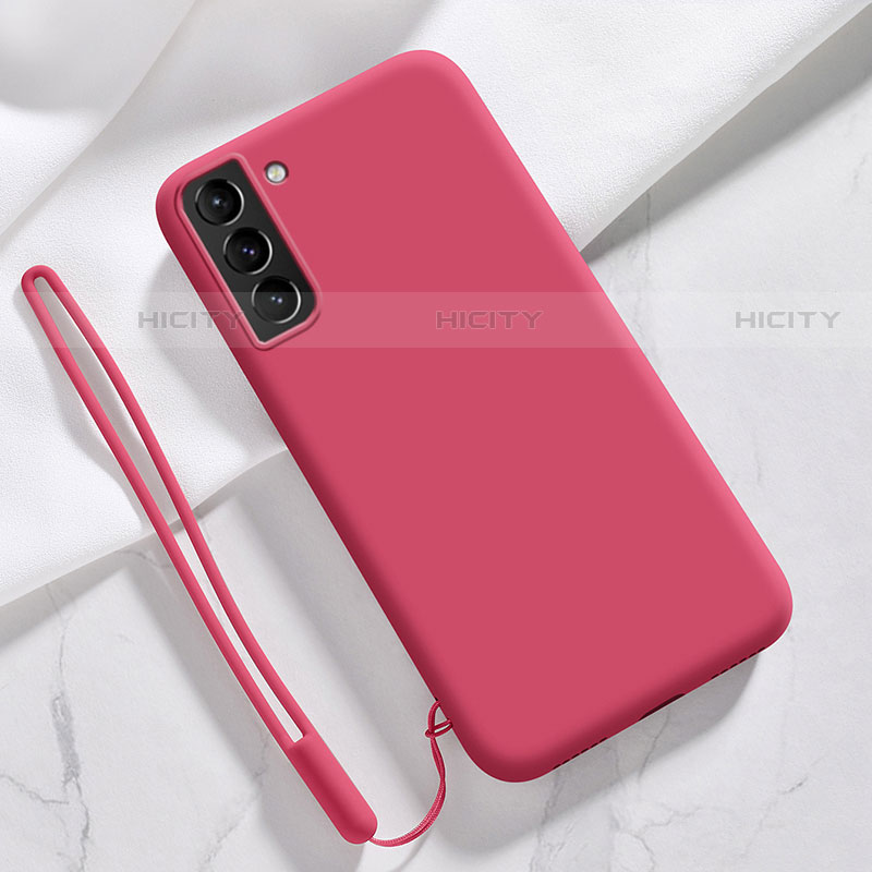 Silikon Hülle Handyhülle Ultra Dünn Flexible Schutzhülle 360 Grad Ganzkörper Tasche S05 für Samsung Galaxy S21 Plus 5G Rot Plus