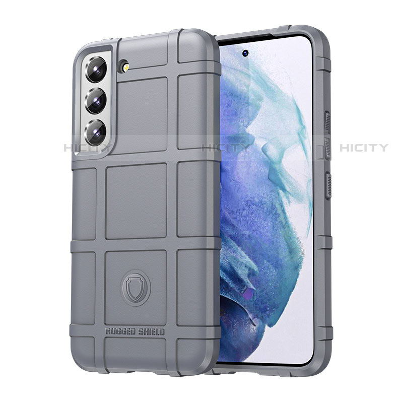 Silikon Hülle Handyhülle Ultra Dünn Flexible Schutzhülle 360 Grad Ganzkörper Tasche S06 für Samsung Galaxy S21 5G Grau Plus