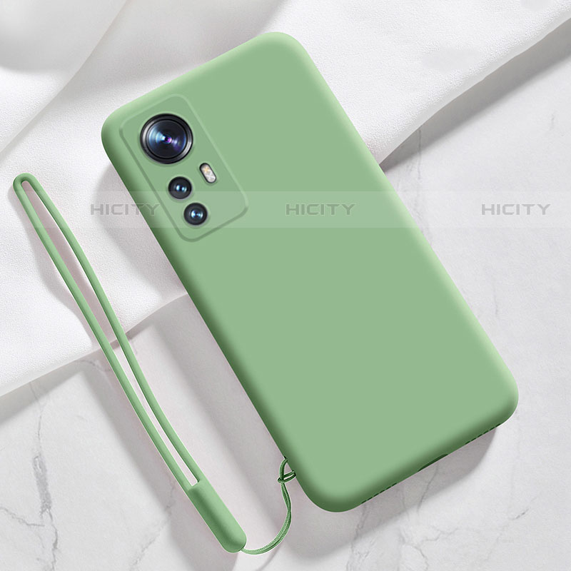 Silikon Hülle Handyhülle Ultra Dünn Flexible Schutzhülle 360 Grad Ganzkörper Tasche S07 für Xiaomi Mi 12 Pro 5G Minzgrün Plus