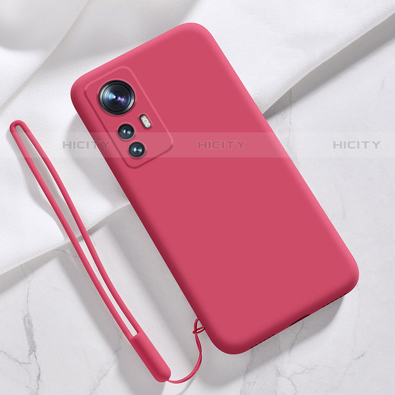 Silikon Hülle Handyhülle Ultra Dünn Flexible Schutzhülle 360 Grad Ganzkörper Tasche S07 für Xiaomi Mi 12S 5G Rot Plus