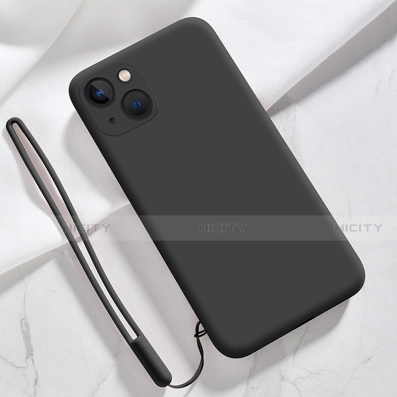 Silikon Hülle Handyhülle Ultra Dünn Flexible Schutzhülle 360 Grad Ganzkörper Tasche S08 für Apple iPhone 13 Mini Schwarz