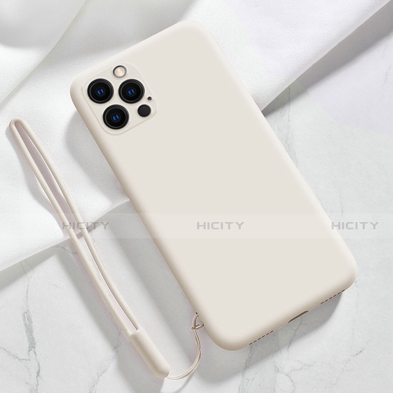 Silikon Hülle Handyhülle Ultra Dünn Flexible Schutzhülle 360 Grad Ganzkörper Tasche S09 für Apple iPhone 13 Pro Max Weiß Plus