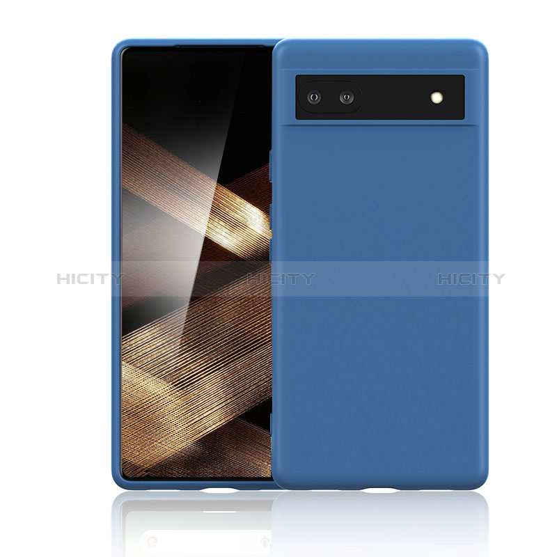 Silikon Hülle Handyhülle Ultra Dünn Flexible Schutzhülle 360 Grad Ganzkörper Tasche YK1 für Google Pixel 6a 5G Blau