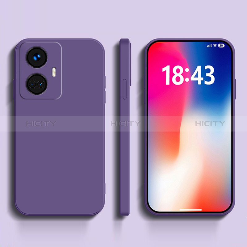 Silikon Hülle Handyhülle Ultra Dünn Flexible Schutzhülle 360 Grad Ganzkörper Tasche YK1 für Realme 10 Pro+ Plus 5G Violett