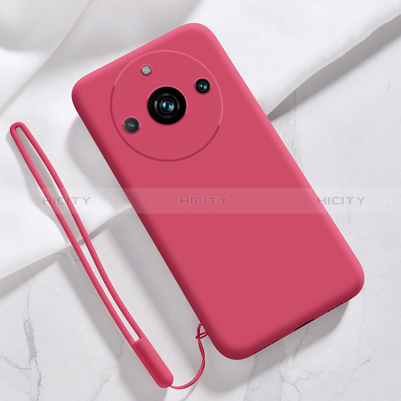 Silikon Hülle Handyhülle Ultra Dünn Flexible Schutzhülle 360 Grad Ganzkörper Tasche YK1 für Realme 11 Pro 5G Rot Plus