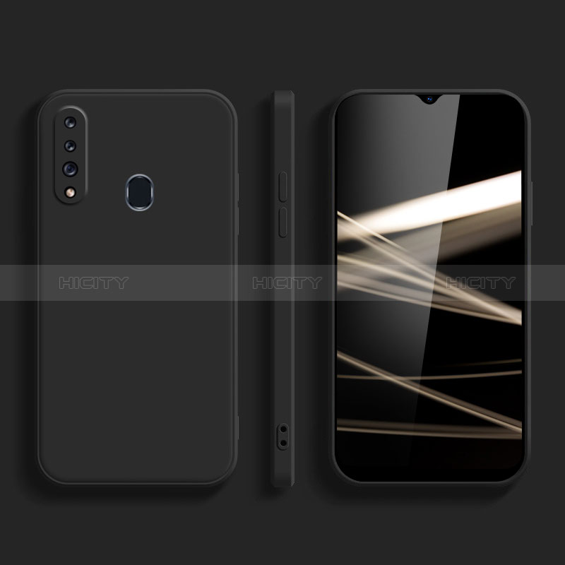 Silikon Hülle Handyhülle Ultra Dünn Flexible Schutzhülle 360 Grad Ganzkörper Tasche YK1 für Samsung Galaxy A20s Schwarz