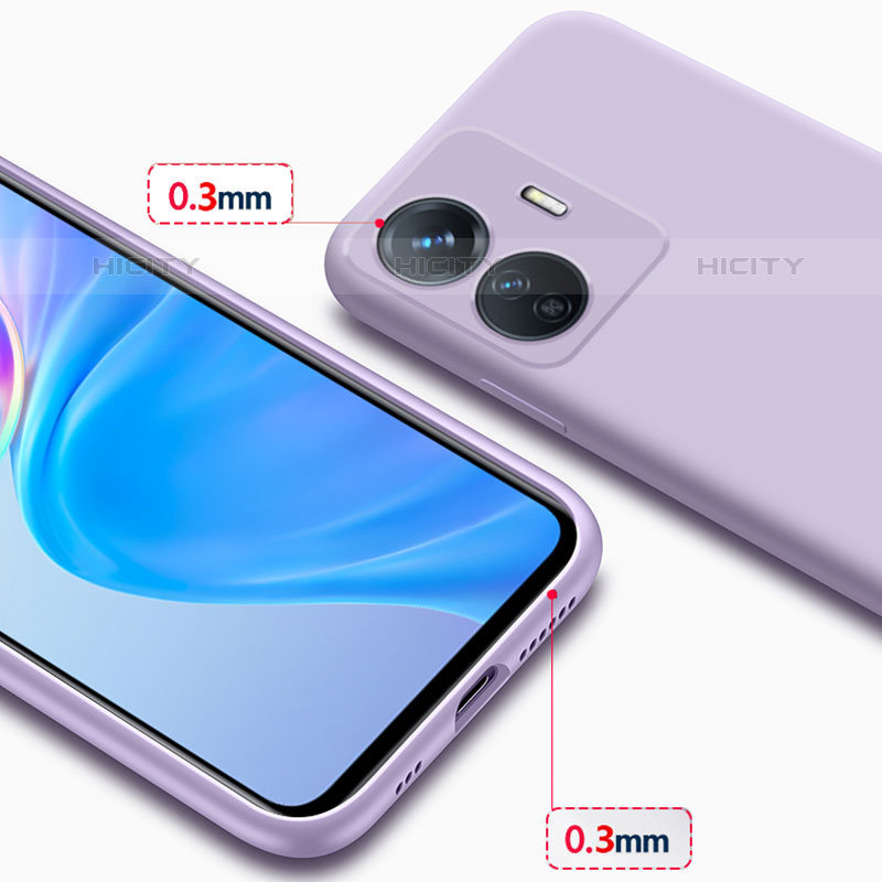 Silikon Hülle Handyhülle Ultra Dünn Flexible Schutzhülle 360 Grad Ganzkörper Tasche YK1 für Vivo iQOO Z6 Lite 5G groß