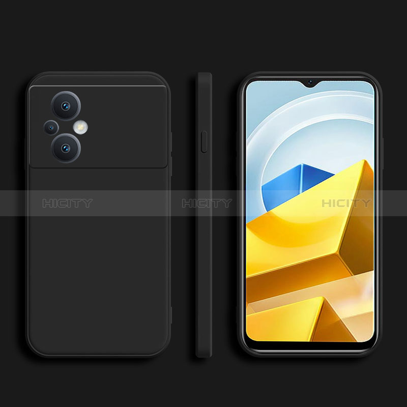 Silikon Hülle Handyhülle Ultra Dünn Flexible Schutzhülle 360 Grad Ganzkörper Tasche YK1 für Xiaomi Poco M5 4G Schwarz