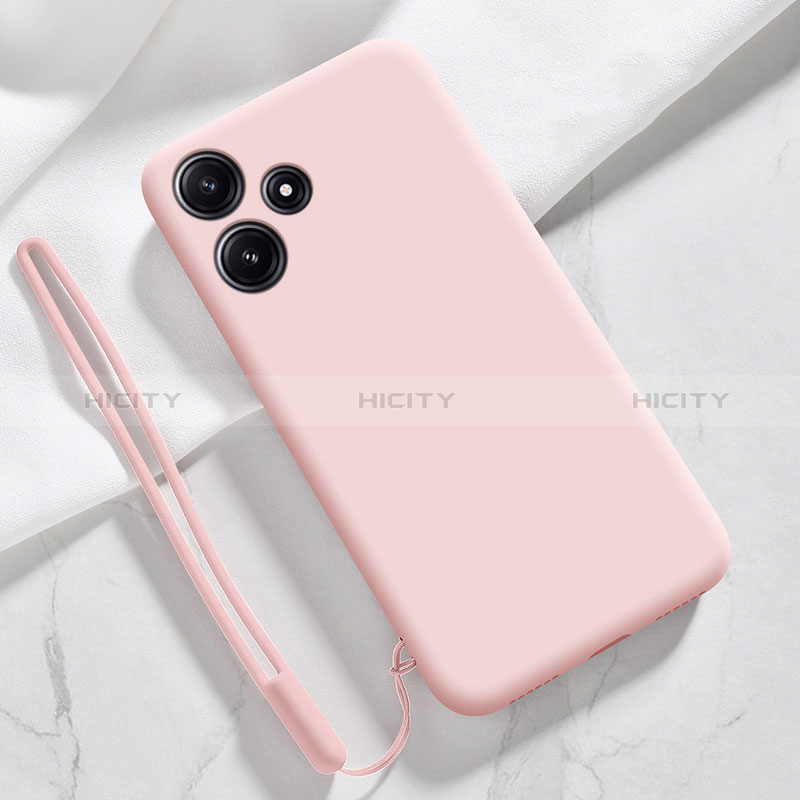 Silikon Hülle Handyhülle Ultra Dünn Flexible Schutzhülle 360 Grad Ganzkörper Tasche YK1 für Xiaomi Poco M6 Pro 5G Rosa